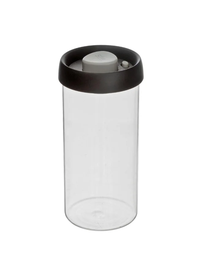 Five Simply Smart Hermet Airtight Glass Jar Clear and Black 1.3 Liter 202589